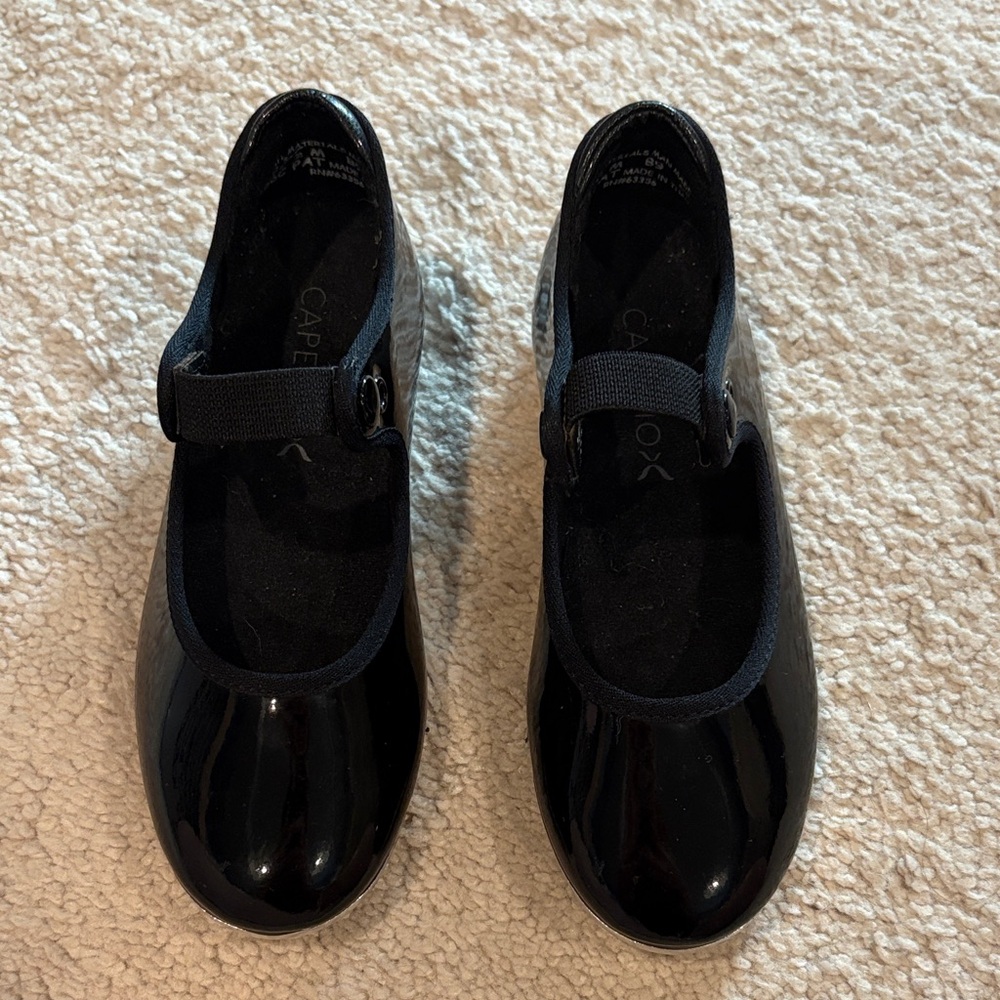 Capezio Kids Black Patent Tap Shoes